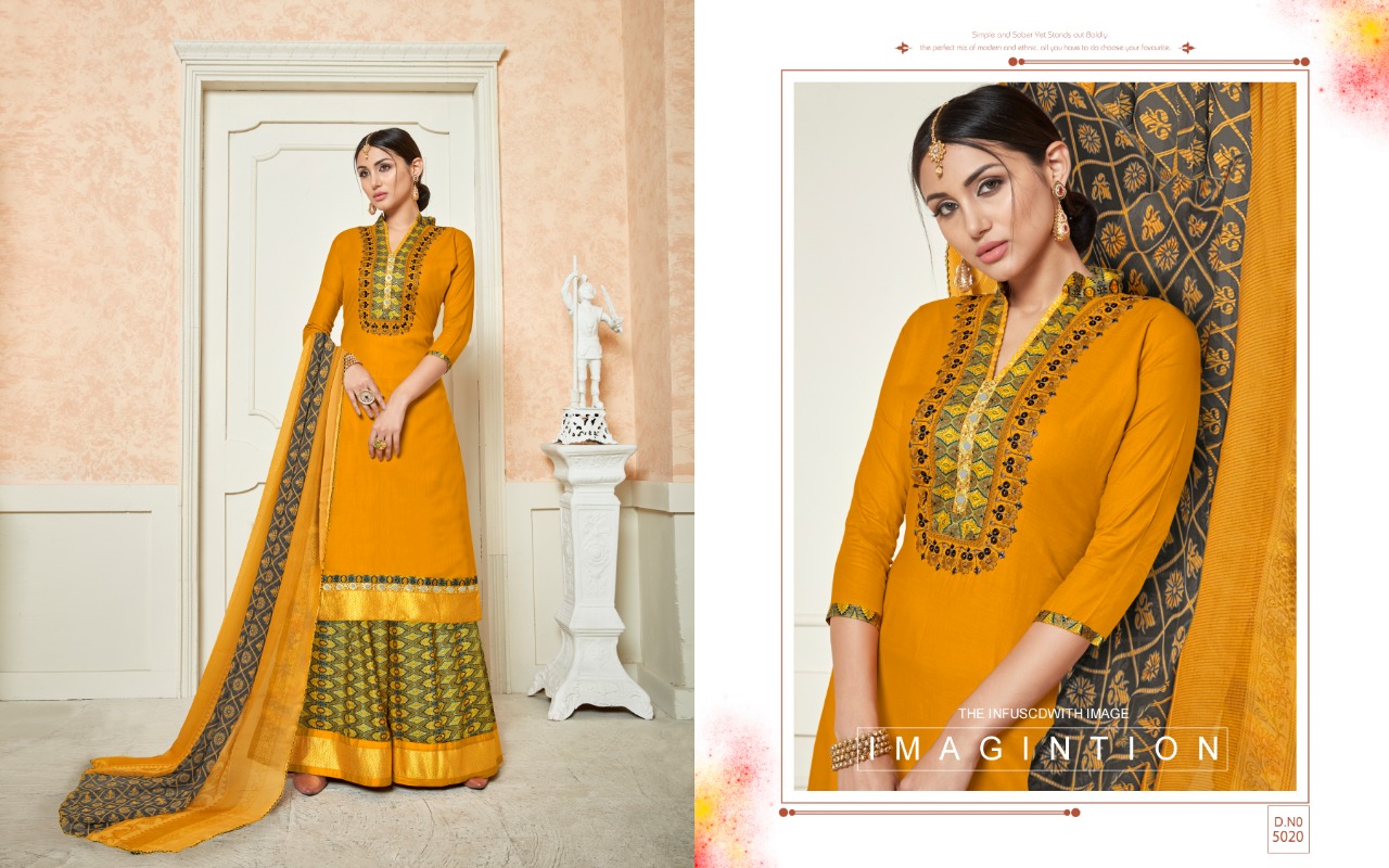 Afzza Vol-2 By Ravi Creation 5013 To 5020 Series Beautiful Suits Colorful Stylish Fancy Casual Wear & Ethnic Wear Pure Satin Cotton With Embroidery Dresses At Wholesale Price