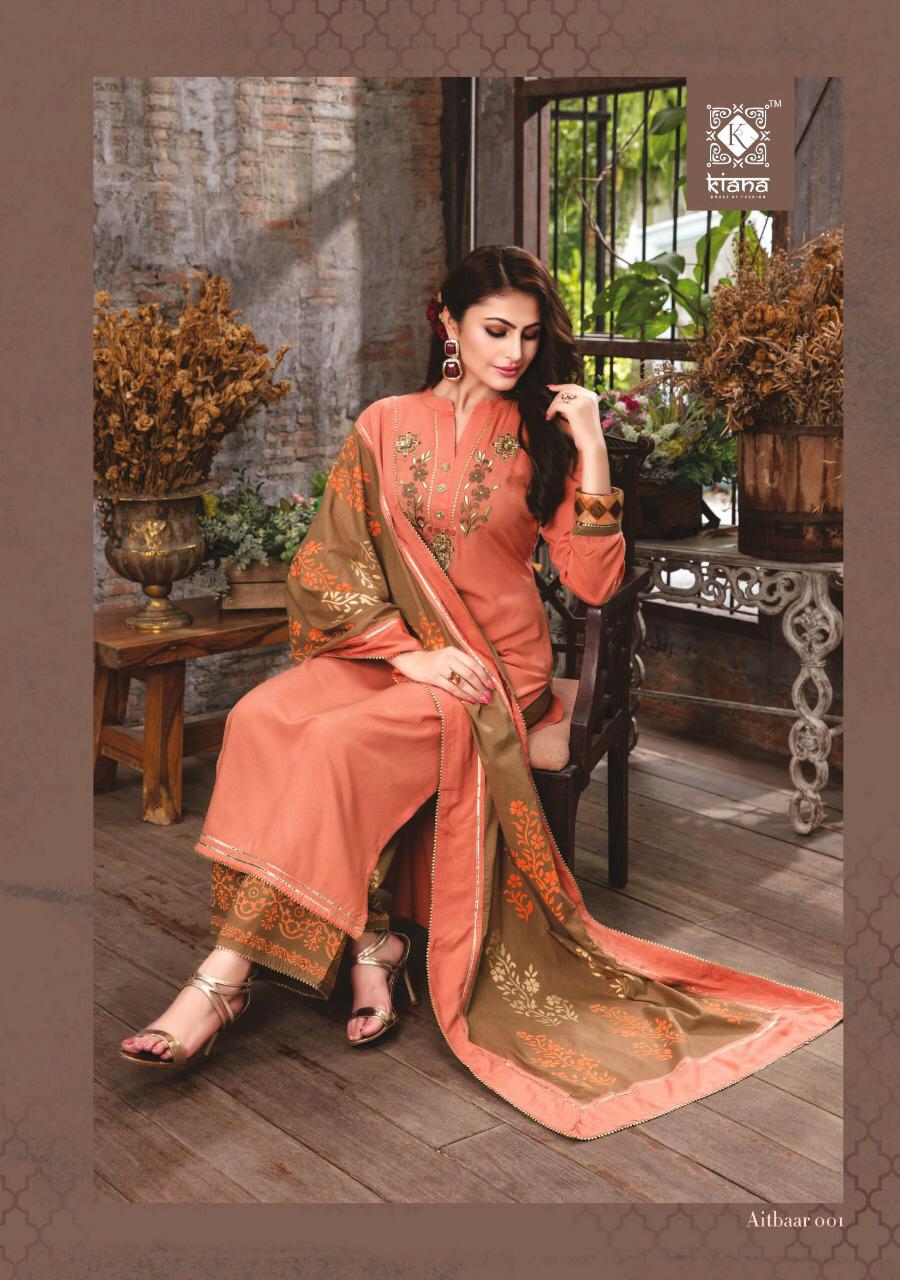 Aitbaar By Kiana 001 To 008 Series Indian Traditional Wear Collection Beautiful Stylish Fancy Colorful Party Wear & Occasional Wear Rayon Foil Printed Dresses At Wholesale Price