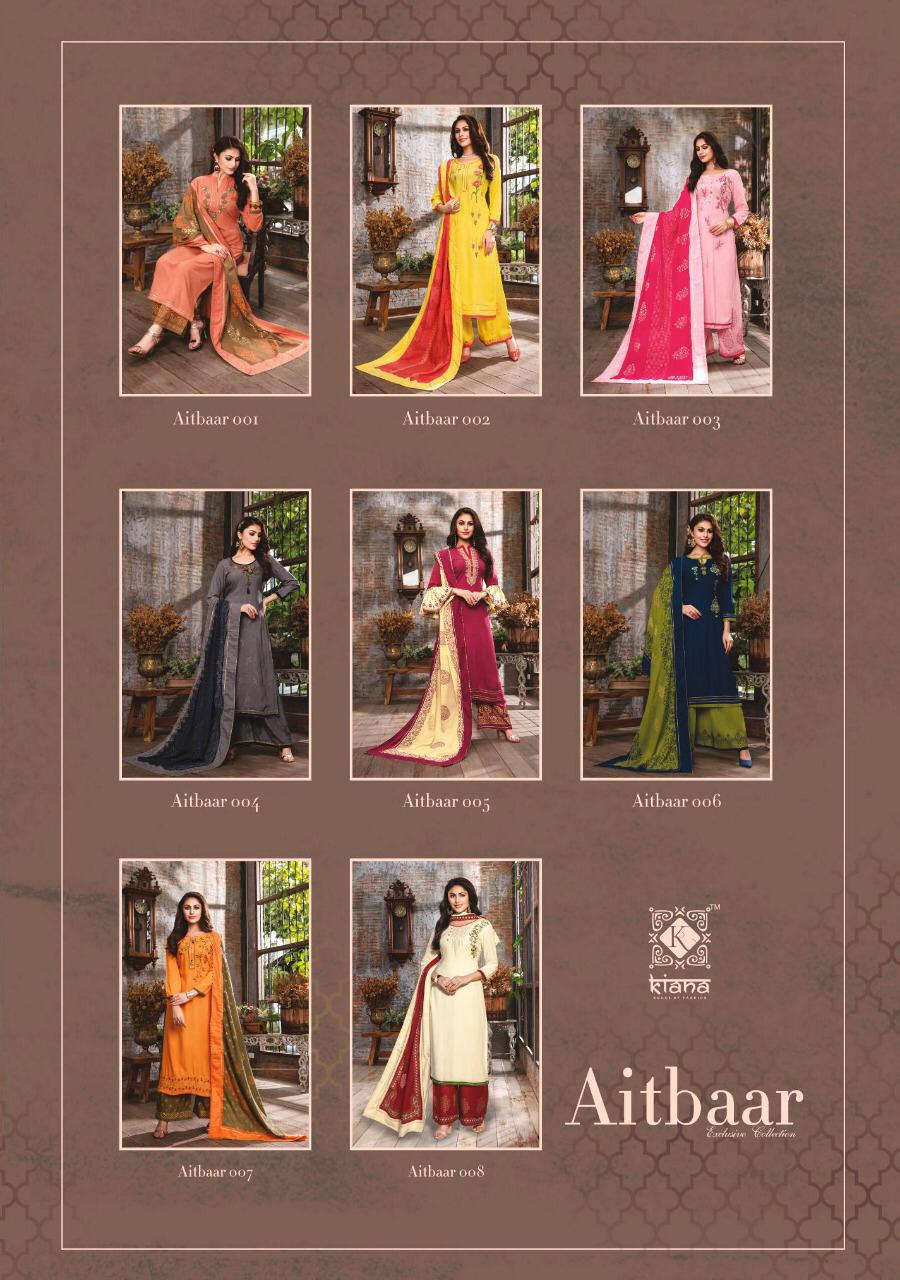 Aitbaar By Kiana 001 To 008 Series Indian Traditional Wear Collection Beautiful Stylish Fancy Colorful Party Wear & Occasional Wear Rayon Foil Printed Dresses At Wholesale Price