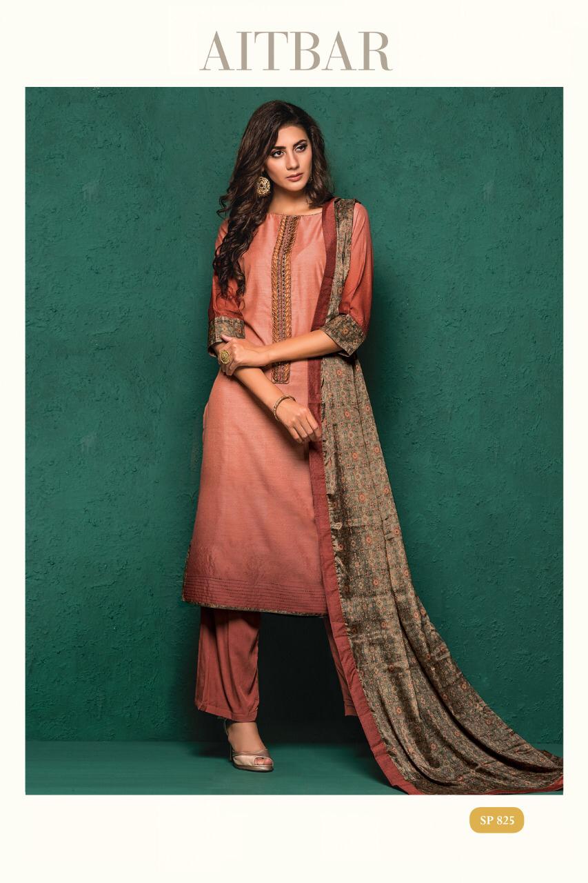 Aitbar By Sri 825 To 831 Series Beautiful Collection Suits Stylish Fancy Colorful Party Wear & Ethnic Wear Fine Cotton Embroidered Dresses At Wholesale Price