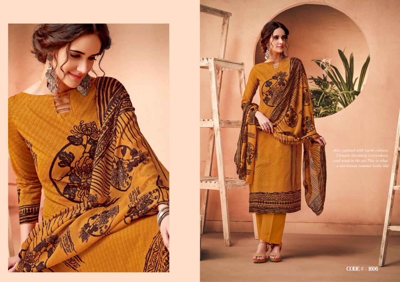Ak-56 Vol-16 By Ankit Textile 1601 To 1609 Series Beautiful Designer Collection Suits Stylish Fancy Colorful Party Wear & Ethnic Wear Cotton Cambric Printed Dresses At Wholesale Price