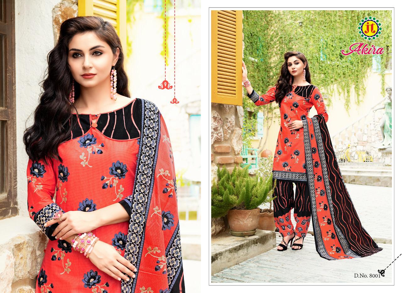 Akira Vol-8 By Jt  8001 To 8015 Series Beautiful Stylish Fancy Colorful Party Wear & Occasional Wear Cotton Printed Dress At Wholesale Price