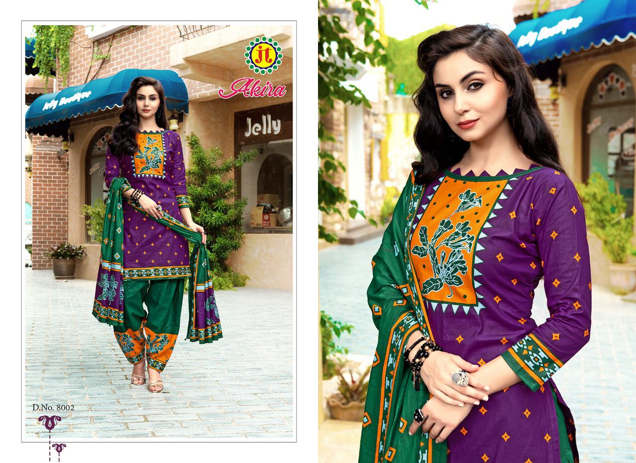 Akira Vol-8 By Jt  8001 To 8015 Series Beautiful Stylish Fancy Colorful Party Wear & Occasional Wear Cotton Printed Dress At Wholesale Price