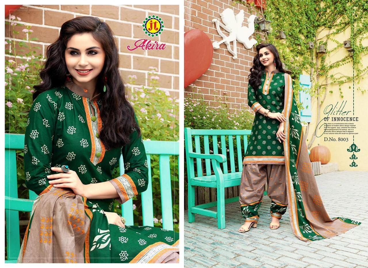 Akira Vol-8 By Jt  8001 To 8015 Series Beautiful Stylish Fancy Colorful Party Wear & Occasional Wear Cotton Printed Dress At Wholesale Price