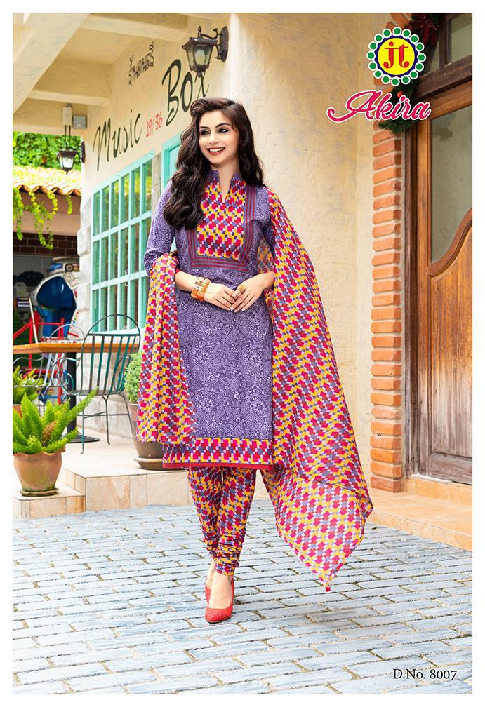 Akira Vol-8 By Jt  8001 To 8015 Series Beautiful Stylish Fancy Colorful Party Wear & Occasional Wear Cotton Printed Dress At Wholesale Price
