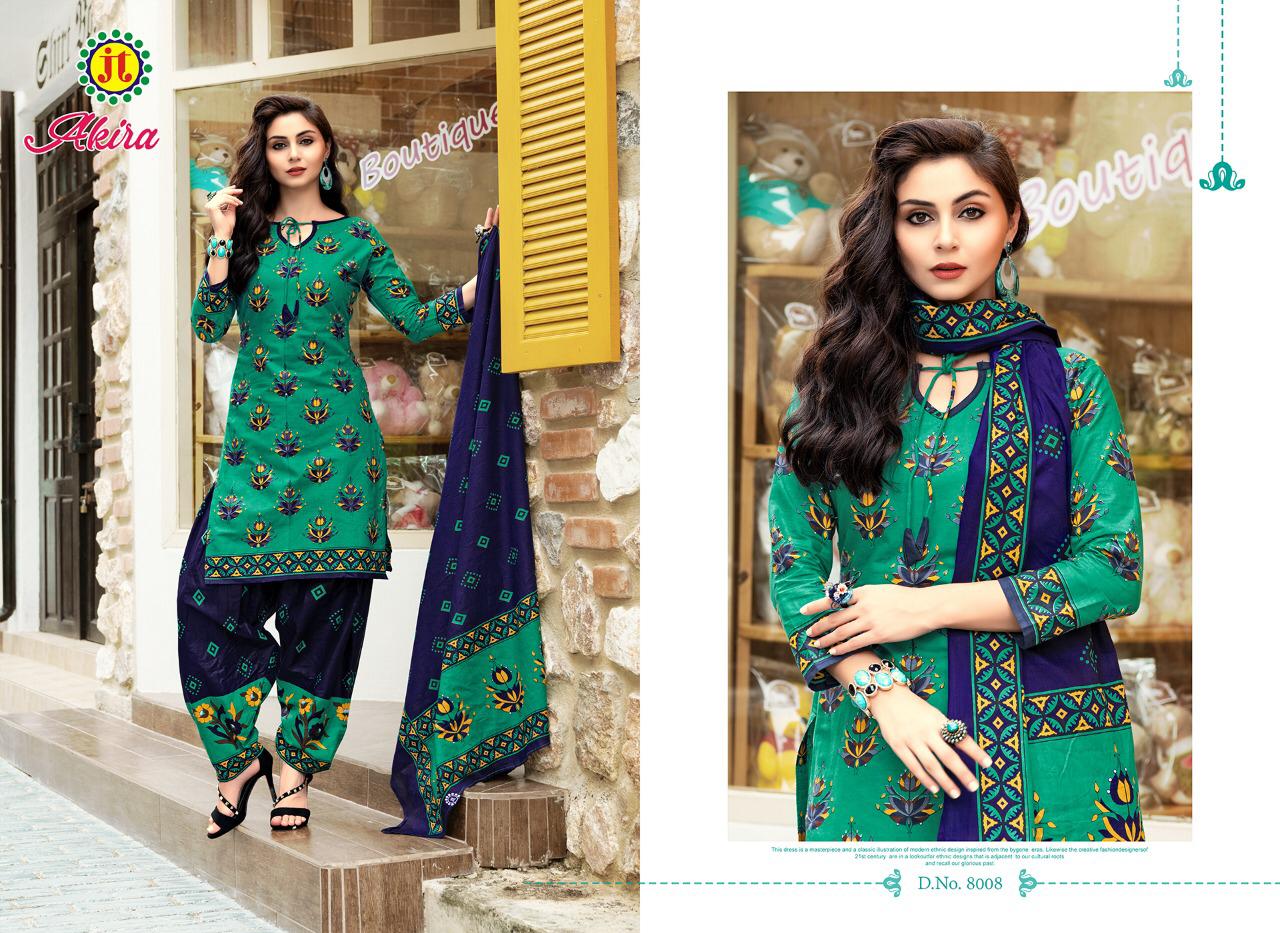 Akira Vol-8 By Jt  8001 To 8015 Series Beautiful Stylish Fancy Colorful Party Wear & Occasional Wear Cotton Printed Dress At Wholesale Price
