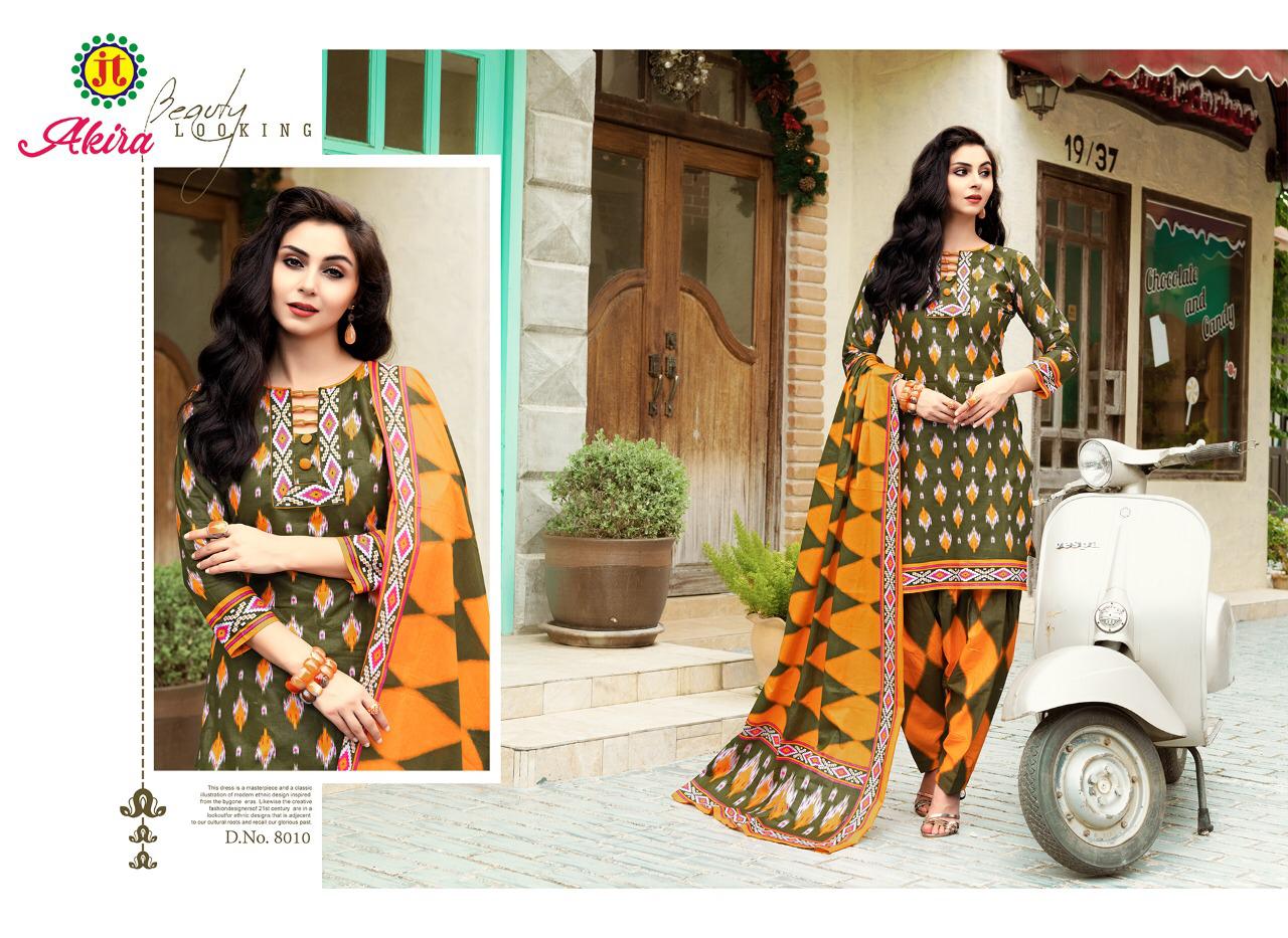 Akira Vol-8 By Jt  8001 To 8015 Series Beautiful Stylish Fancy Colorful Party Wear & Occasional Wear Cotton Printed Dress At Wholesale Price