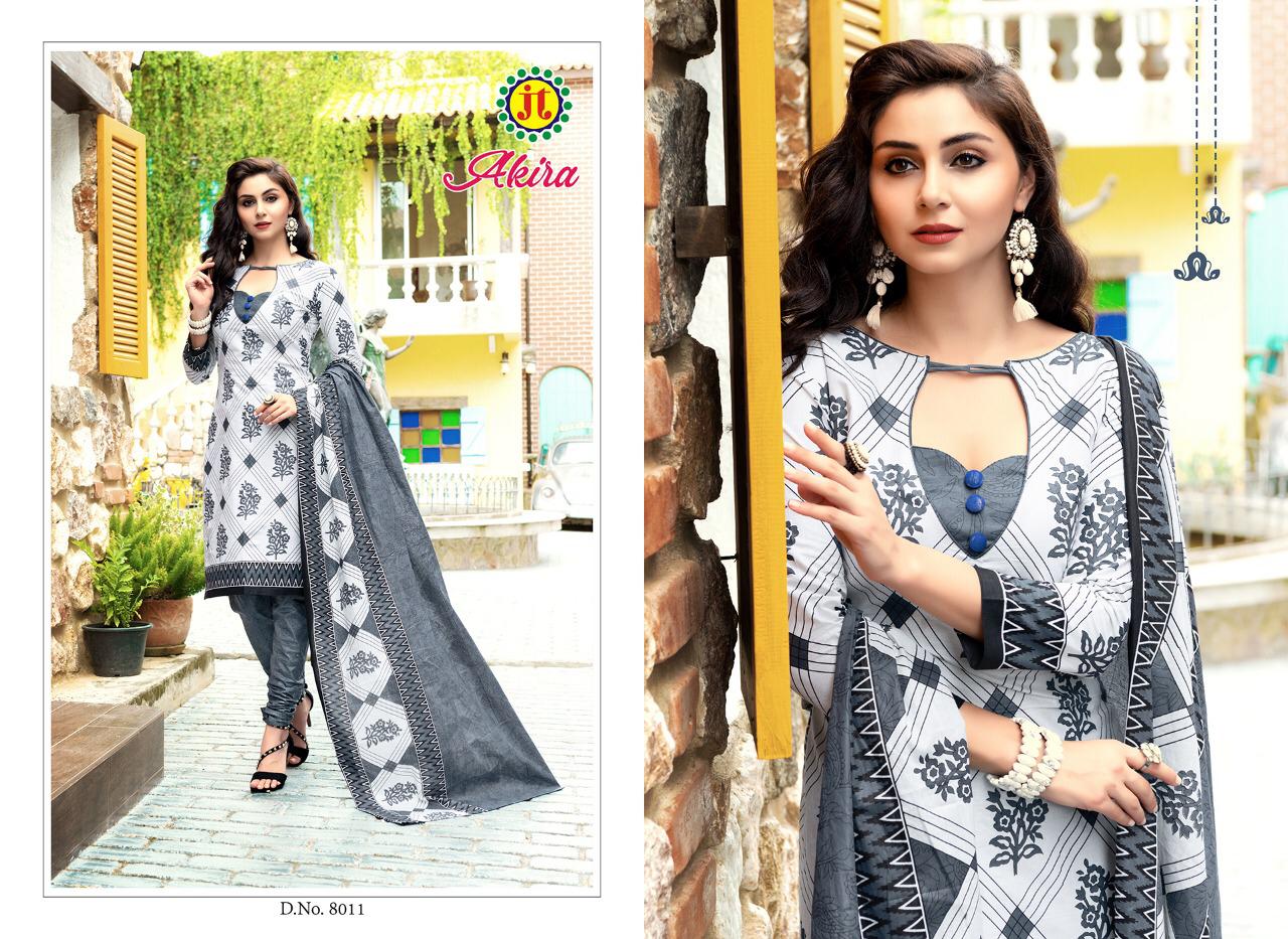 Akira Vol-8 By Jt  8001 To 8015 Series Beautiful Stylish Fancy Colorful Party Wear & Occasional Wear Cotton Printed Dress At Wholesale Price