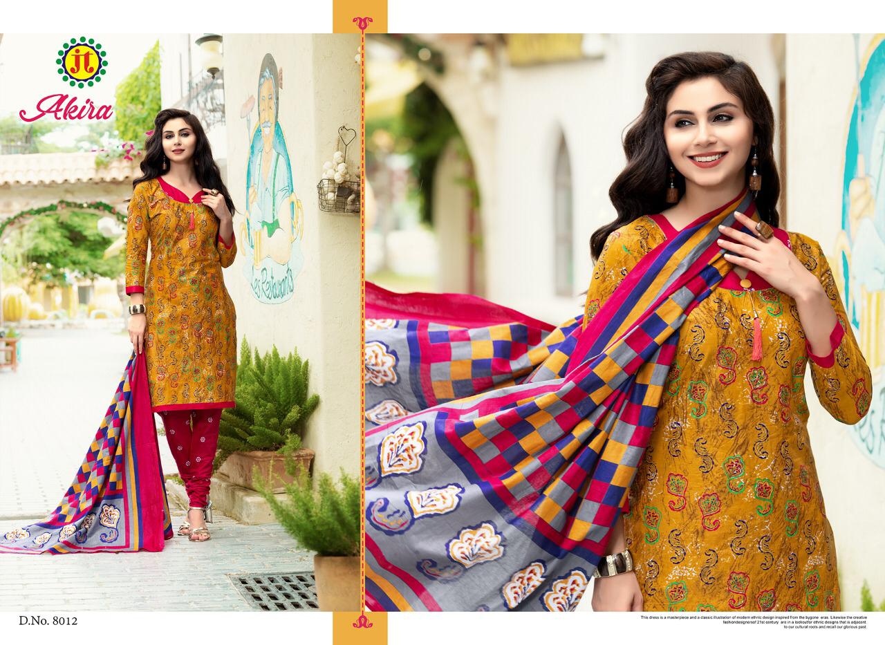 Akira Vol-8 By Jt  8001 To 8015 Series Beautiful Stylish Fancy Colorful Party Wear & Occasional Wear Cotton Printed Dress At Wholesale Price