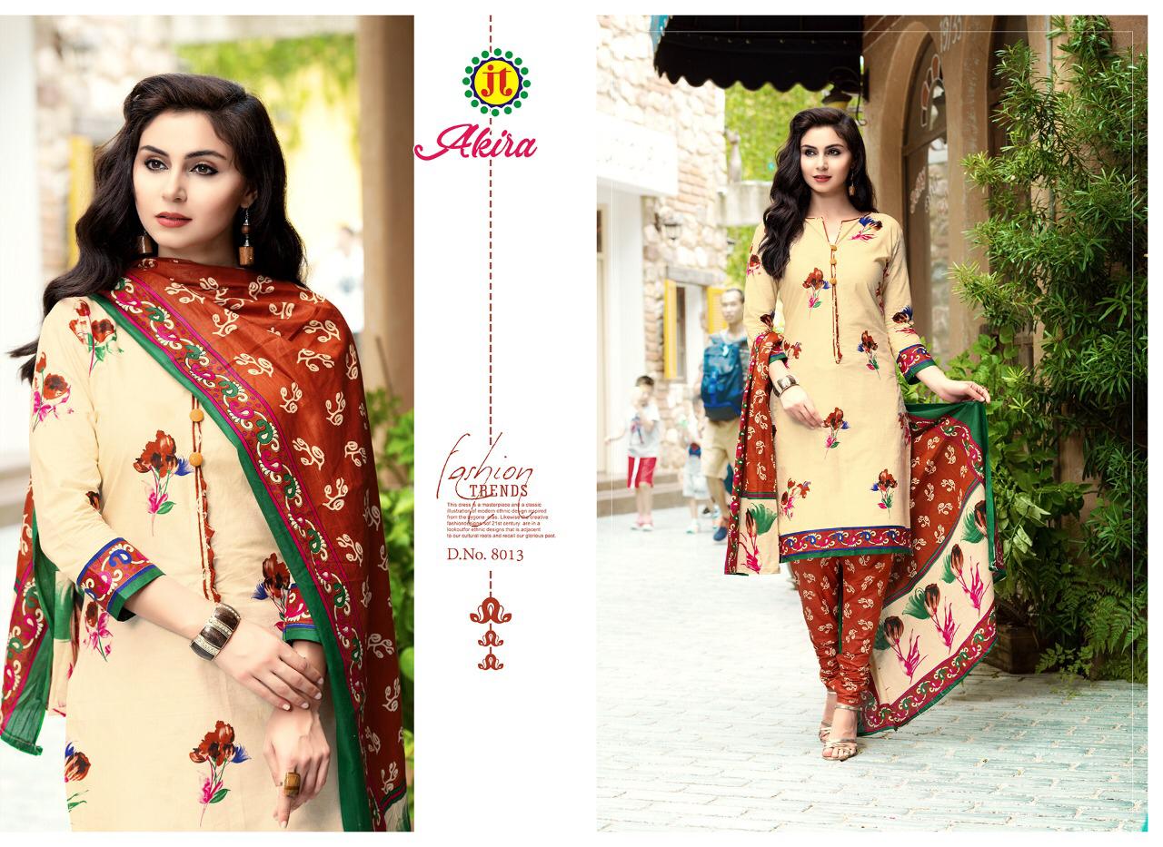 Akira Vol-8 By Jt  8001 To 8015 Series Beautiful Stylish Fancy Colorful Party Wear & Occasional Wear Cotton Printed Dress At Wholesale Price