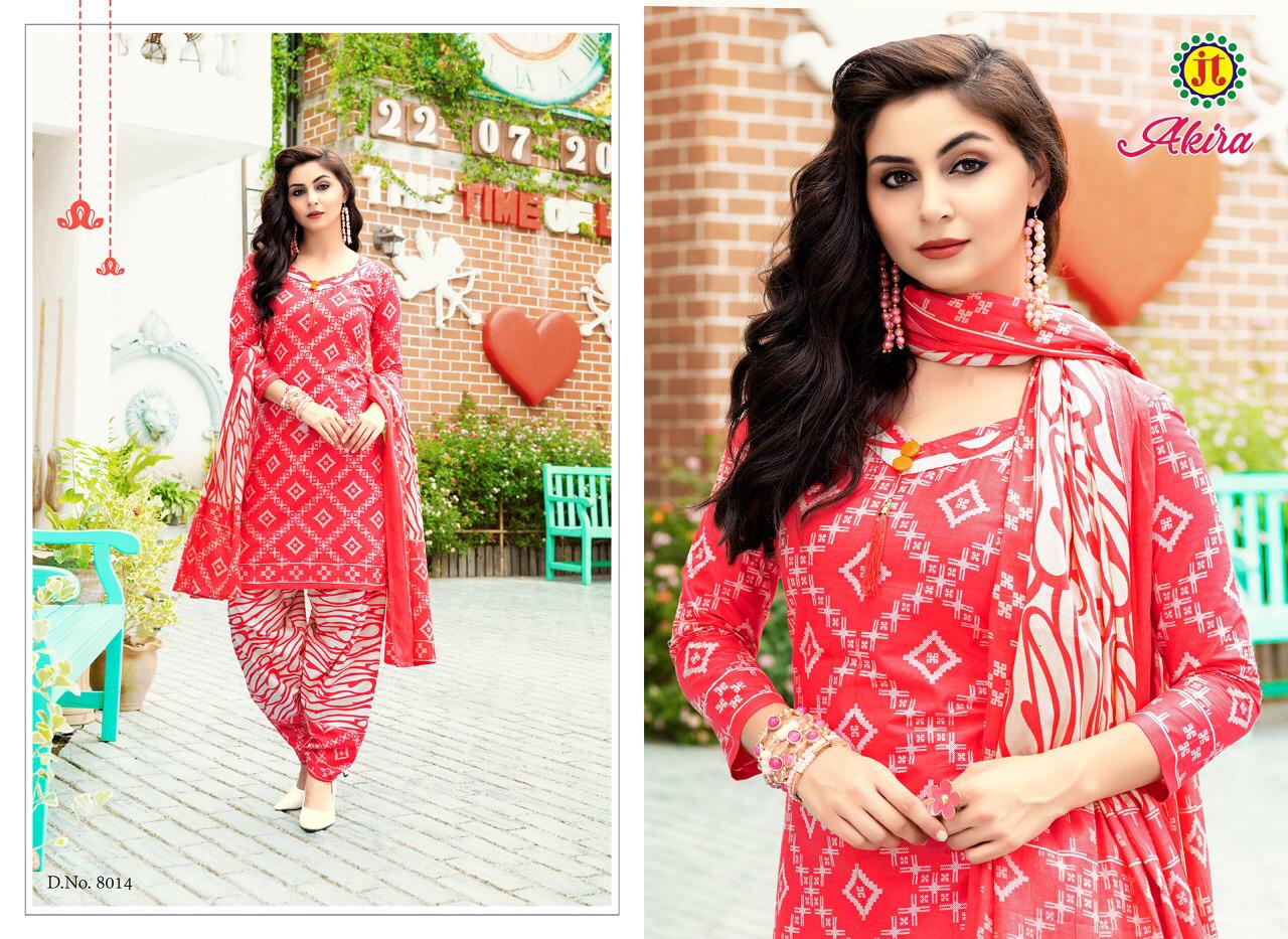 Akira Vol-8 By Jt  8001 To 8015 Series Beautiful Stylish Fancy Colorful Party Wear & Occasional Wear Cotton Printed Dress At Wholesale Price