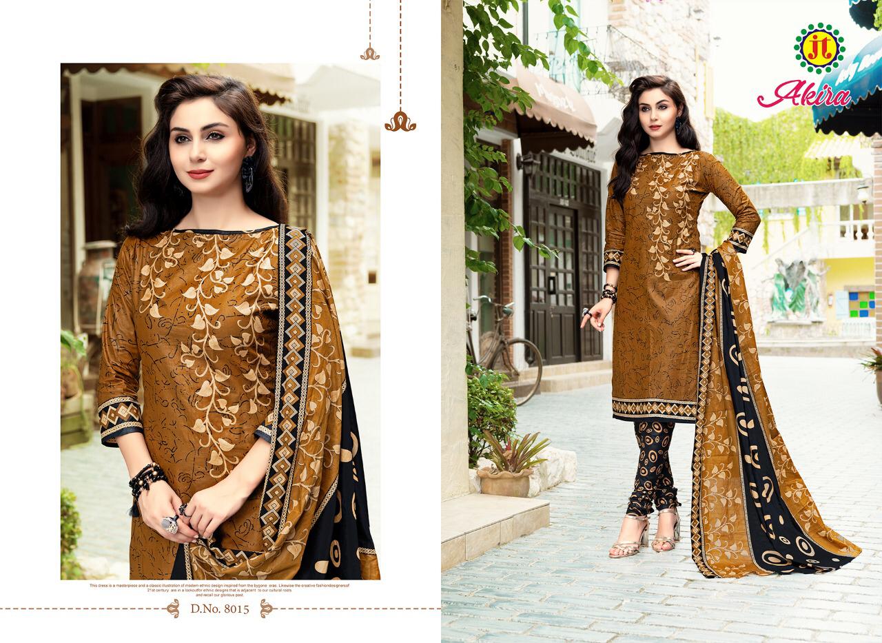 Akira Vol-8 By Jt  8001 To 8015 Series Beautiful Stylish Fancy Colorful Party Wear & Occasional Wear Cotton Printed Dress At Wholesale Price