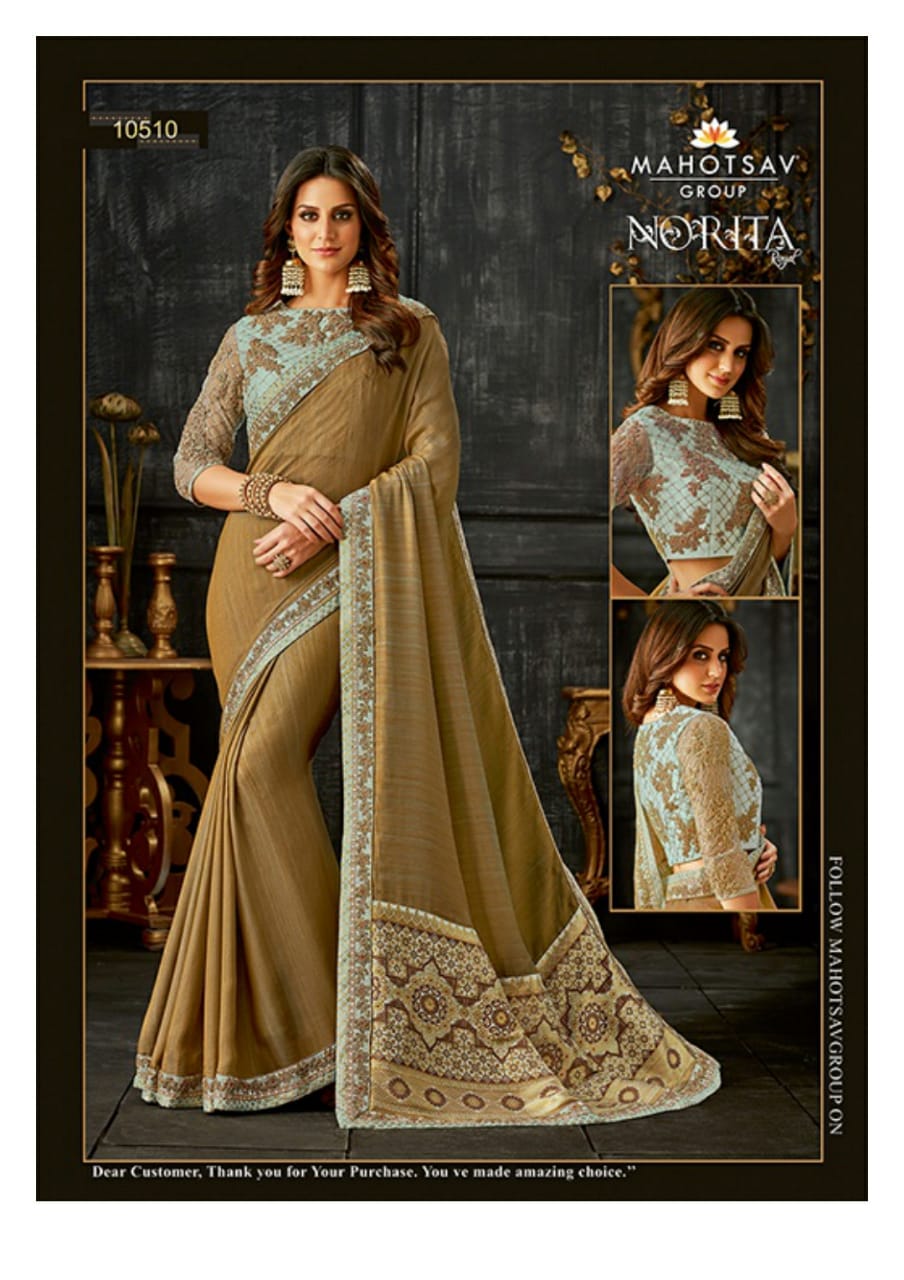 Alankrita By Mahotsav Creation Indian Designer Traditional Wear Collection Beautiful Stylish Fancy Colorful Party Wear & Occasional Wear Fancy Embroidered Sarees At Wholesale Price