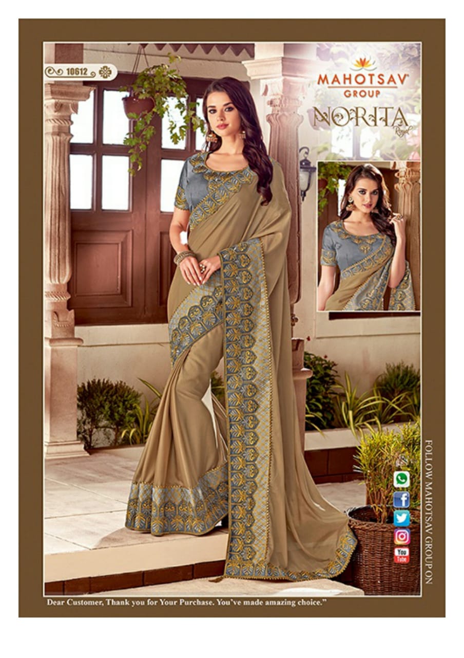 Alankrita By Mahotsav Creation Indian Designer Traditional Wear Collection Beautiful Stylish Fancy Colorful Party Wear & Occasional Wear Fancy Embroidered Sarees At Wholesale Price