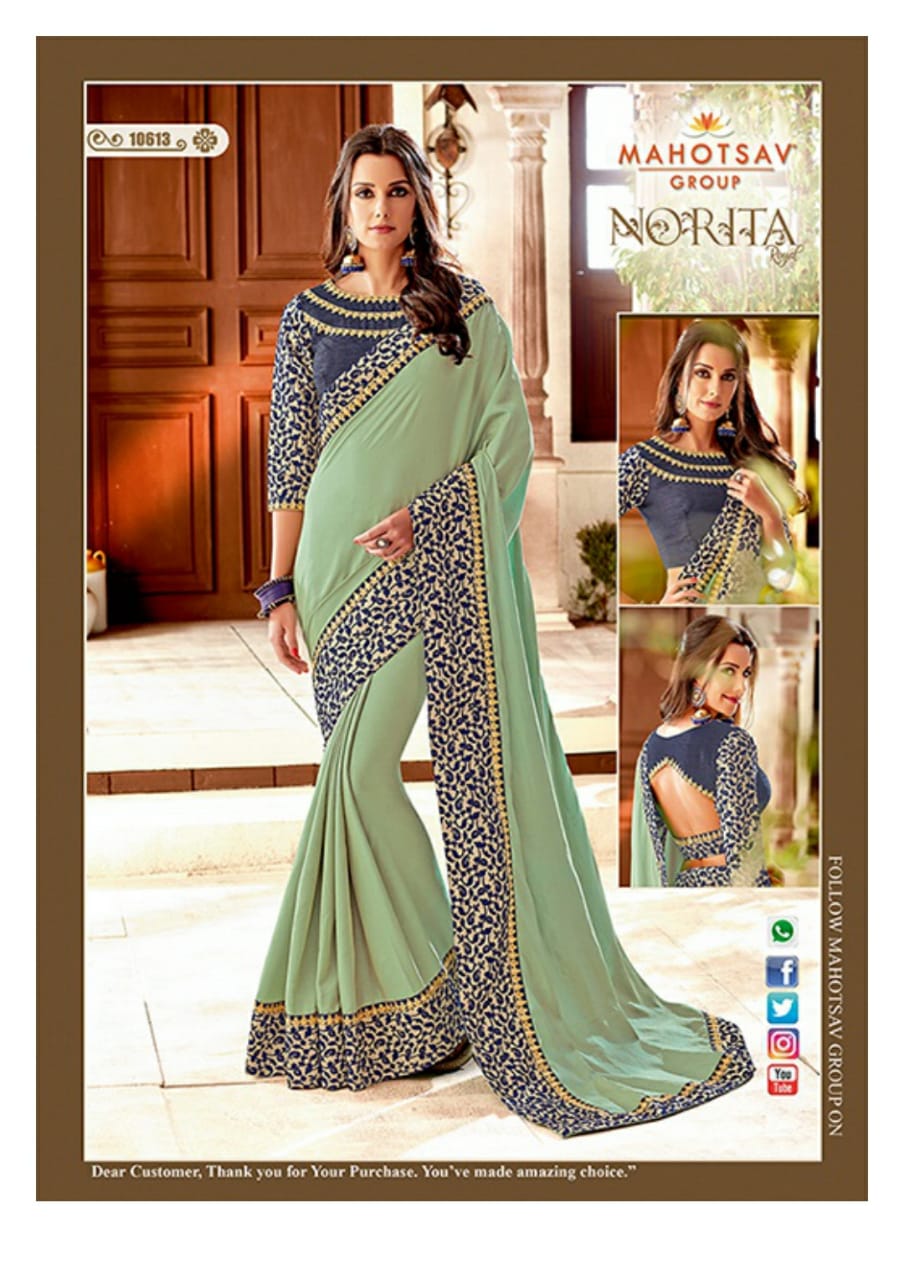 Alankrita By Mahotsav Creation Indian Designer Traditional Wear Collection Beautiful Stylish Fancy Colorful Party Wear & Occasional Wear Fancy Embroidered Sarees At Wholesale Price