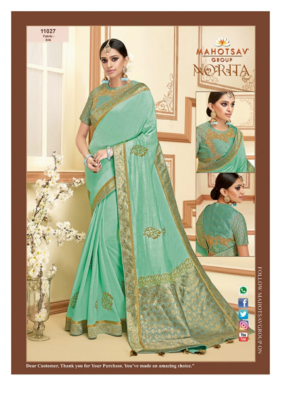 Alankrita By Mahotsav Creation Indian Designer Traditional Wear Collection Beautiful Stylish Fancy Colorful Party Wear & Occasional Wear Fancy Embroidered Sarees At Wholesale Price