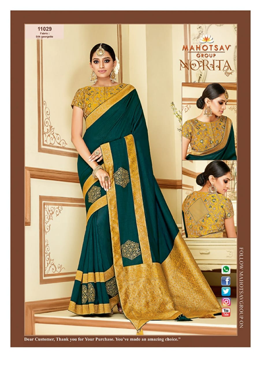 Alankrita By Mahotsav Creation Indian Designer Traditional Wear Collection Beautiful Stylish Fancy Colorful Party Wear & Occasional Wear Fancy Embroidered Sarees At Wholesale Price