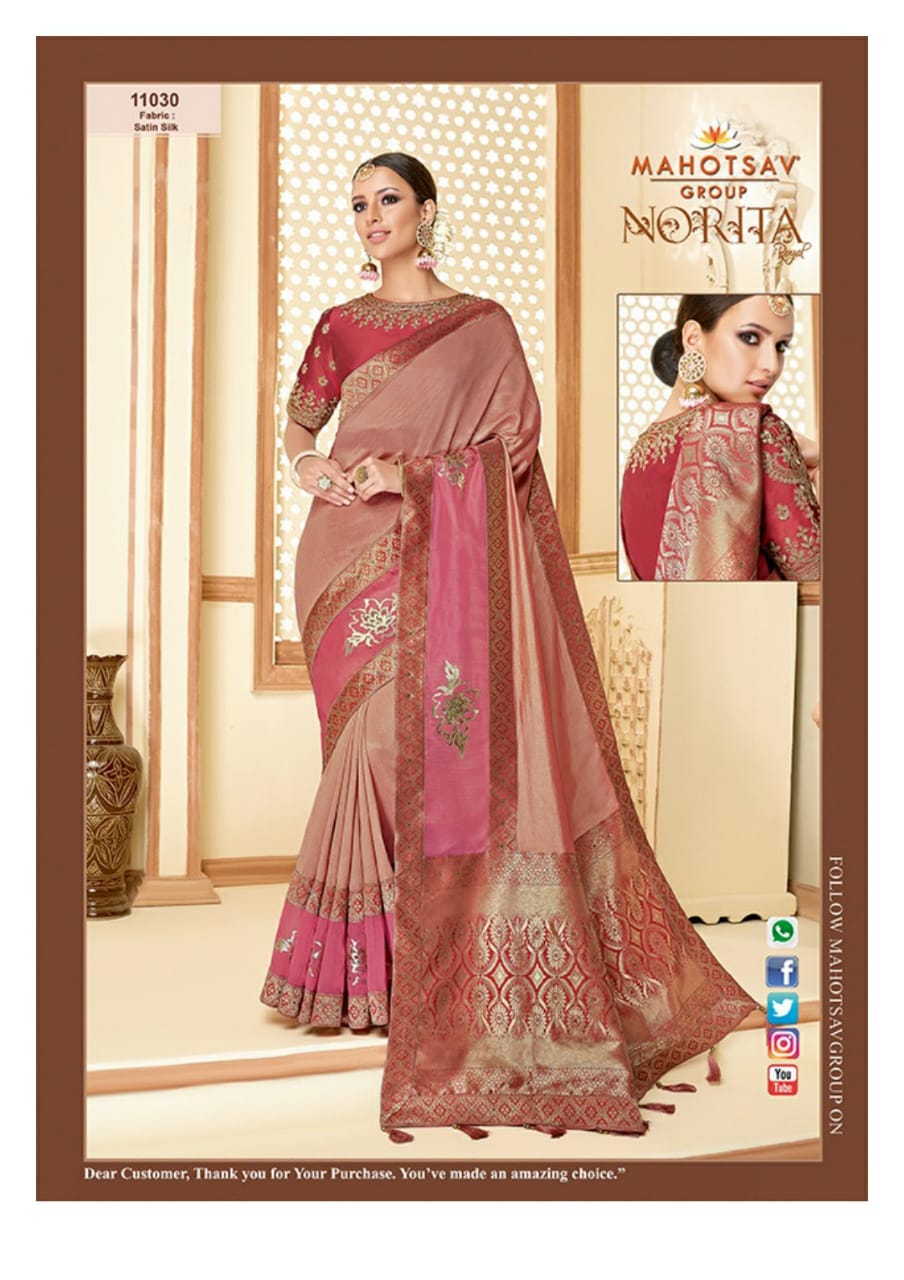 Alankrita By Mahotsav Creation Indian Designer Traditional Wear Collection Beautiful Stylish Fancy Colorful Party Wear & Occasional Wear Fancy Embroidered Sarees At Wholesale Price