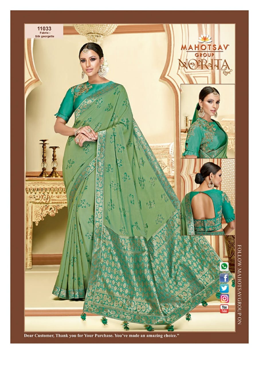 Alankrita By Mahotsav Creation Indian Designer Traditional Wear Collection Beautiful Stylish Fancy Colorful Party Wear & Occasional Wear Fancy Embroidered Sarees At Wholesale Price