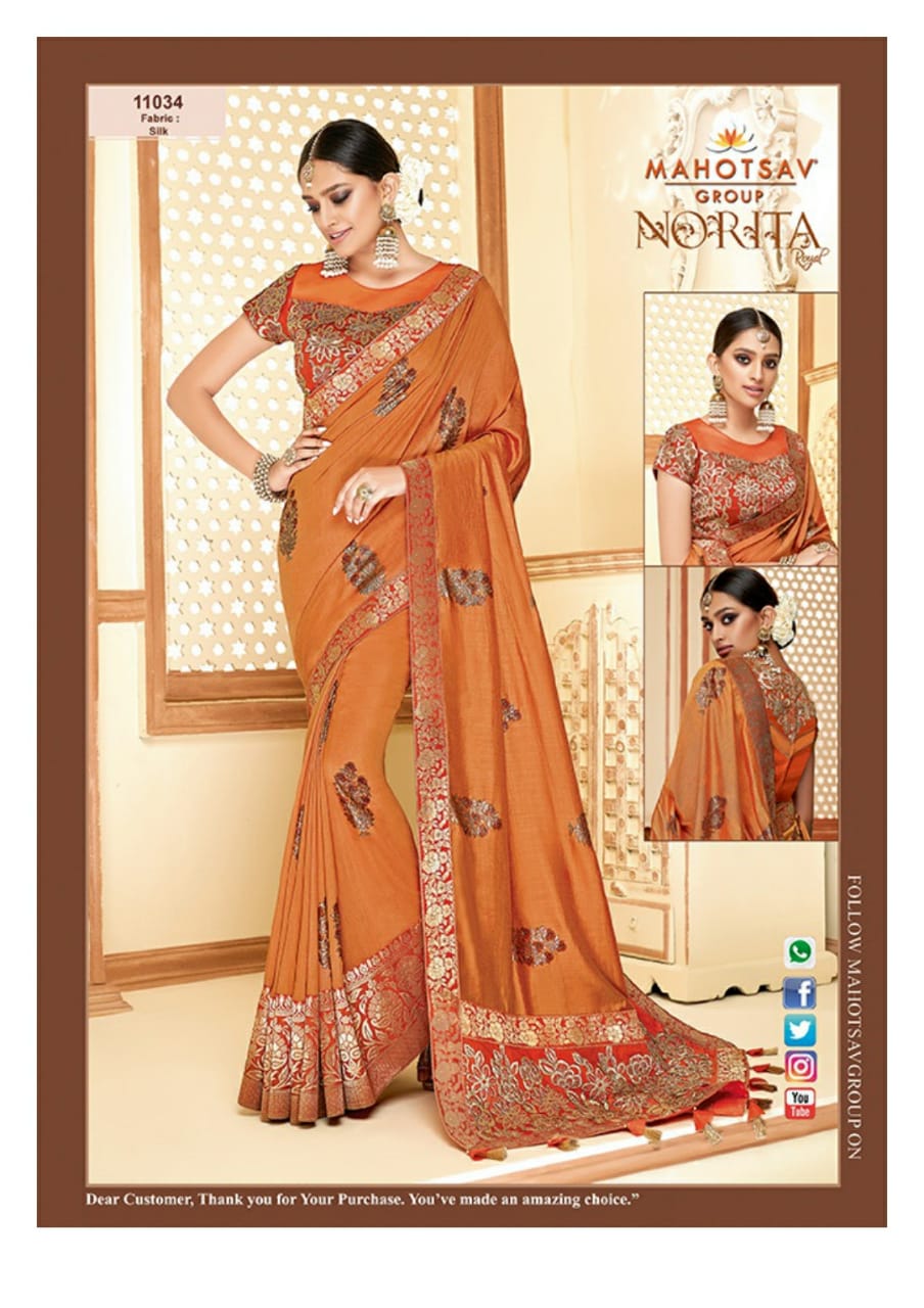 Alankrita By Mahotsav Creation Indian Designer Traditional Wear Collection Beautiful Stylish Fancy Colorful Party Wear & Occasional Wear Fancy Embroidered Sarees At Wholesale Price
