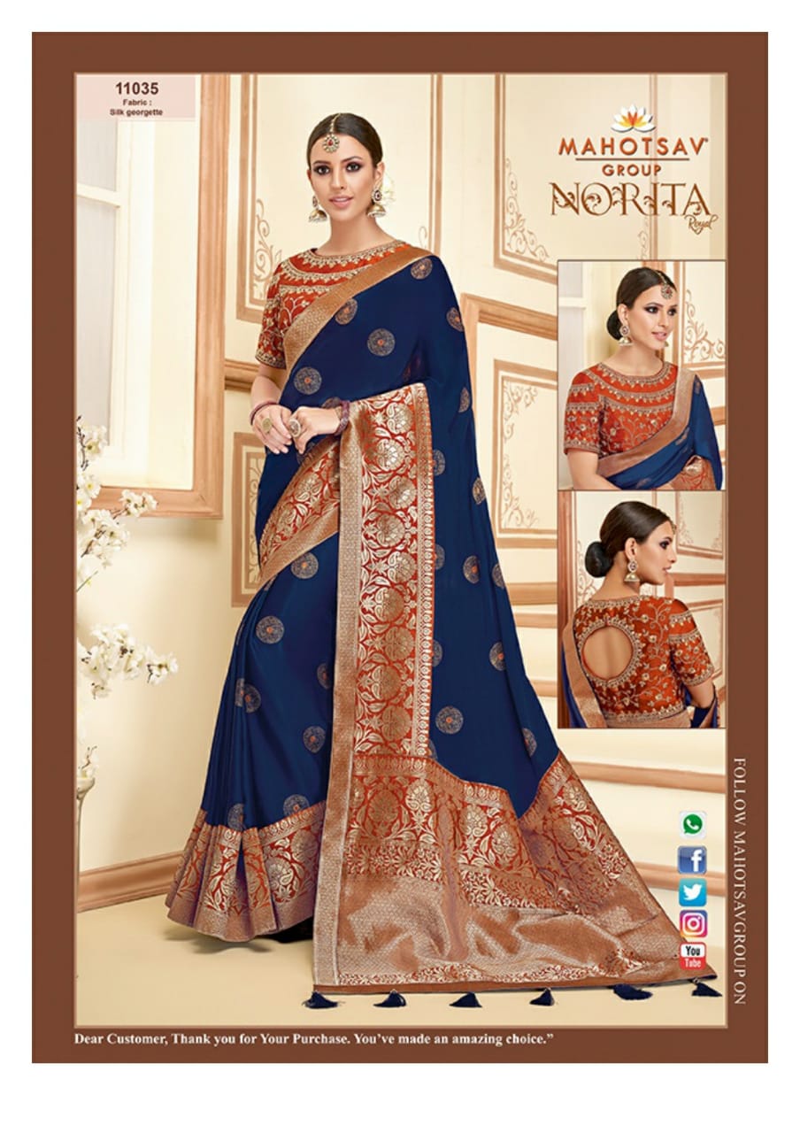 Alankrita By Mahotsav Creation Indian Designer Traditional Wear Collection Beautiful Stylish Fancy Colorful Party Wear & Occasional Wear Fancy Embroidered Sarees At Wholesale Price