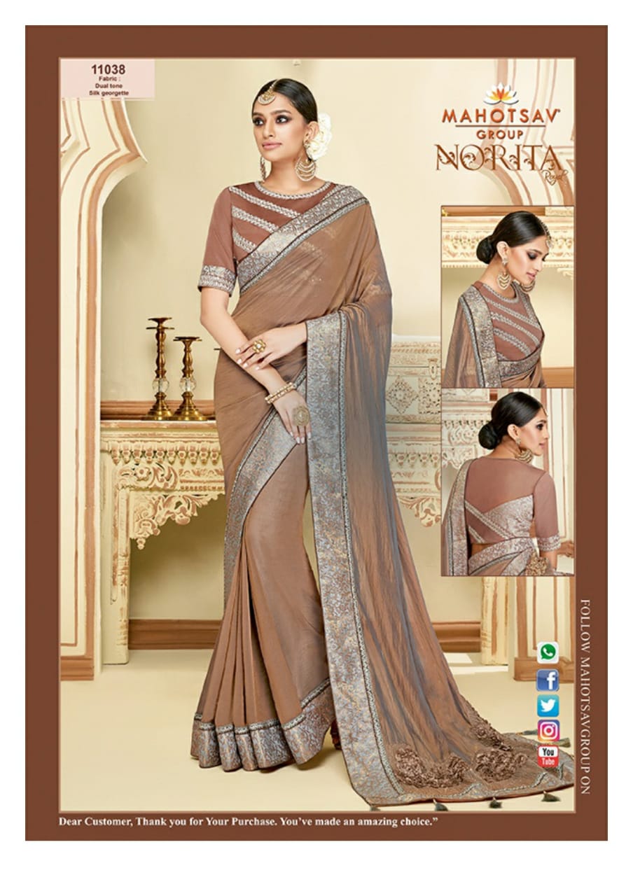 Alankrita By Mahotsav Creation Indian Designer Traditional Wear Collection Beautiful Stylish Fancy Colorful Party Wear & Occasional Wear Fancy Embroidered Sarees At Wholesale Price