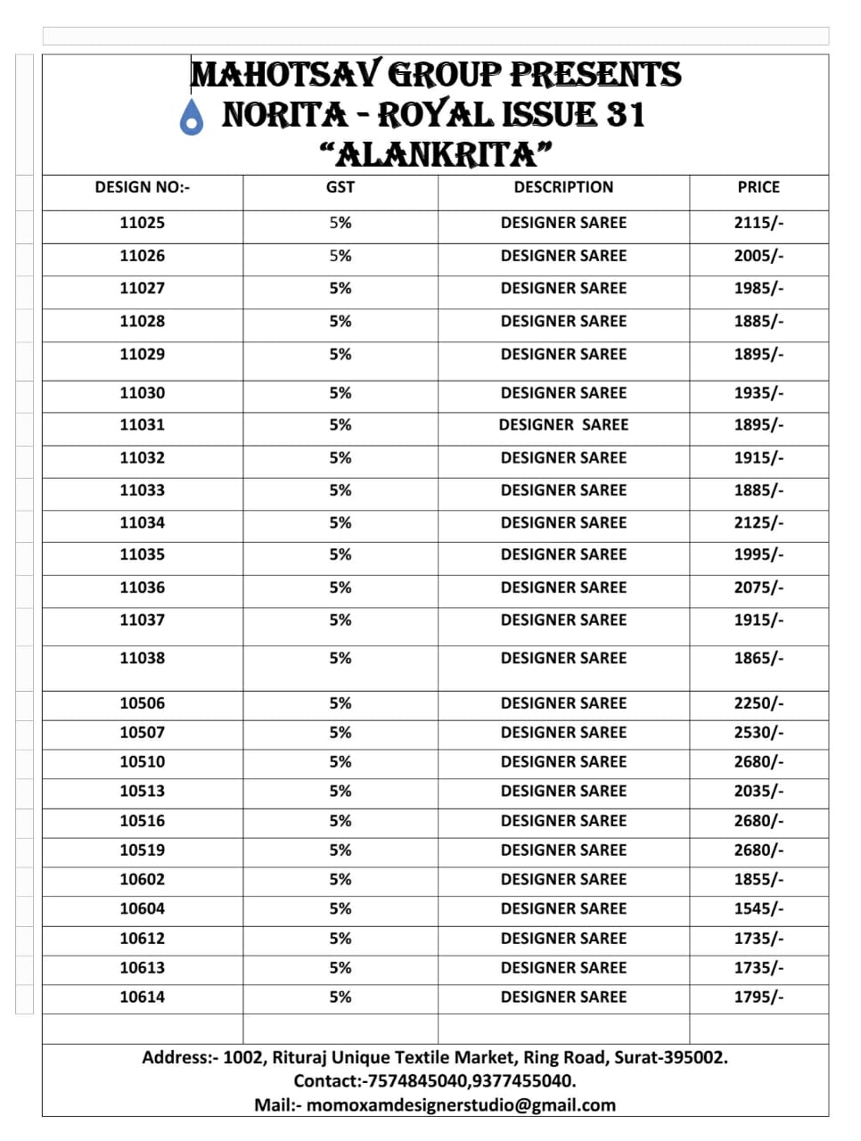 Alankrita By Mahotsav Creation Indian Designer Traditional Wear Collection Beautiful Stylish Fancy Colorful Party Wear & Occasional Wear Fancy Embroidered Sarees At Wholesale Price