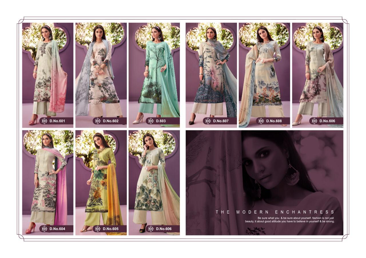 Alaska-vol-6 By Ankit Textile 601-to 609-series Indian Traditional Wear Collection Beautiful Stylish Fancy Colorful Party Wear & Wear Tussar Satin Digital Print  Dress At Wholesale Price