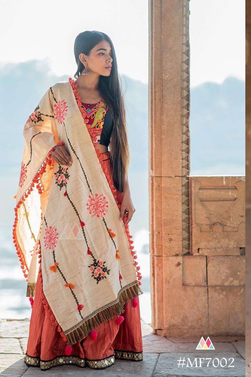 Albeli By Mesmora 7001 To 7014 Series Beautiful Stylish Fancy Designer Party Wear & Ethnic Wear & Ready To Wear Khadi Cotton Dupatta At Wholesale Price