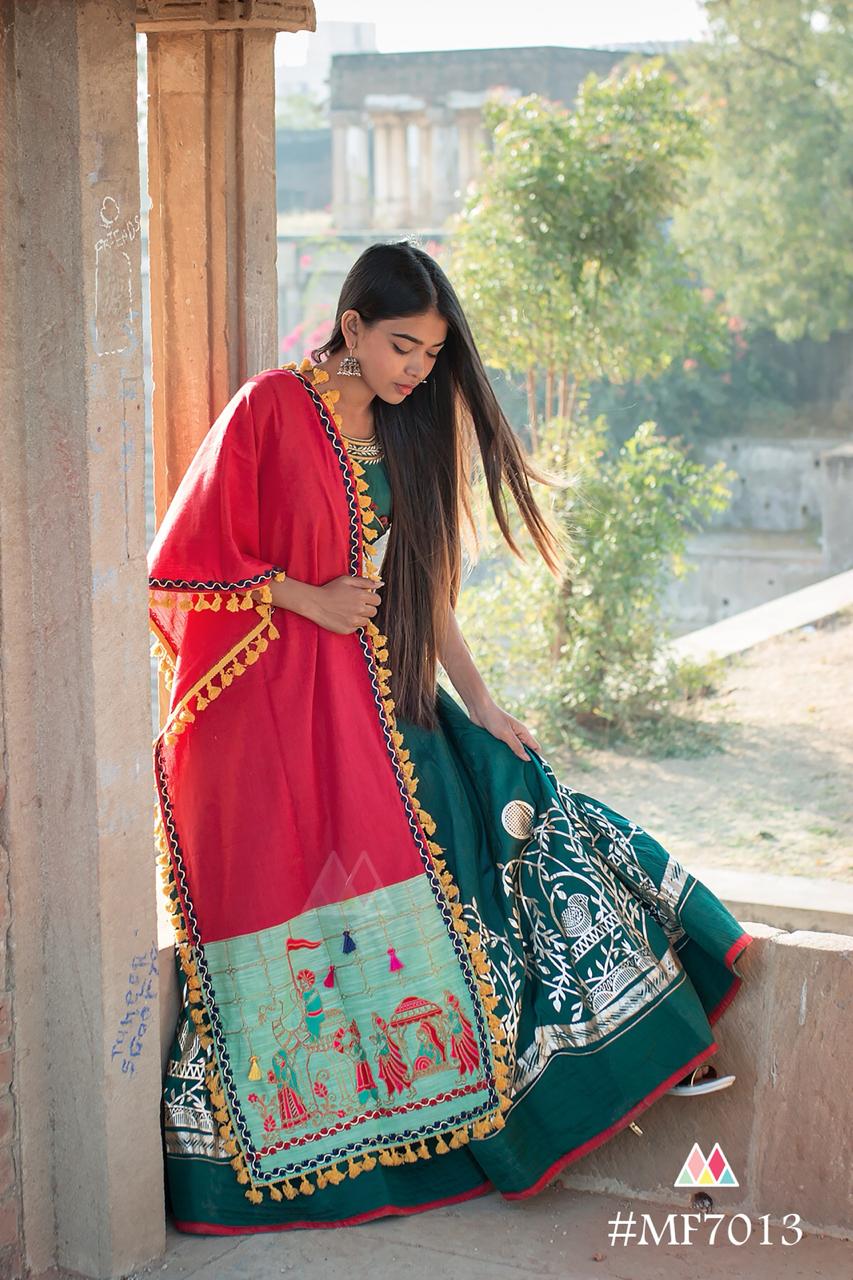 Albeli By Mesmora 7001 To 7014 Series Beautiful Stylish Fancy Designer Party Wear & Ethnic Wear & Ready To Wear Khadi Cotton Dupatta At Wholesale Price