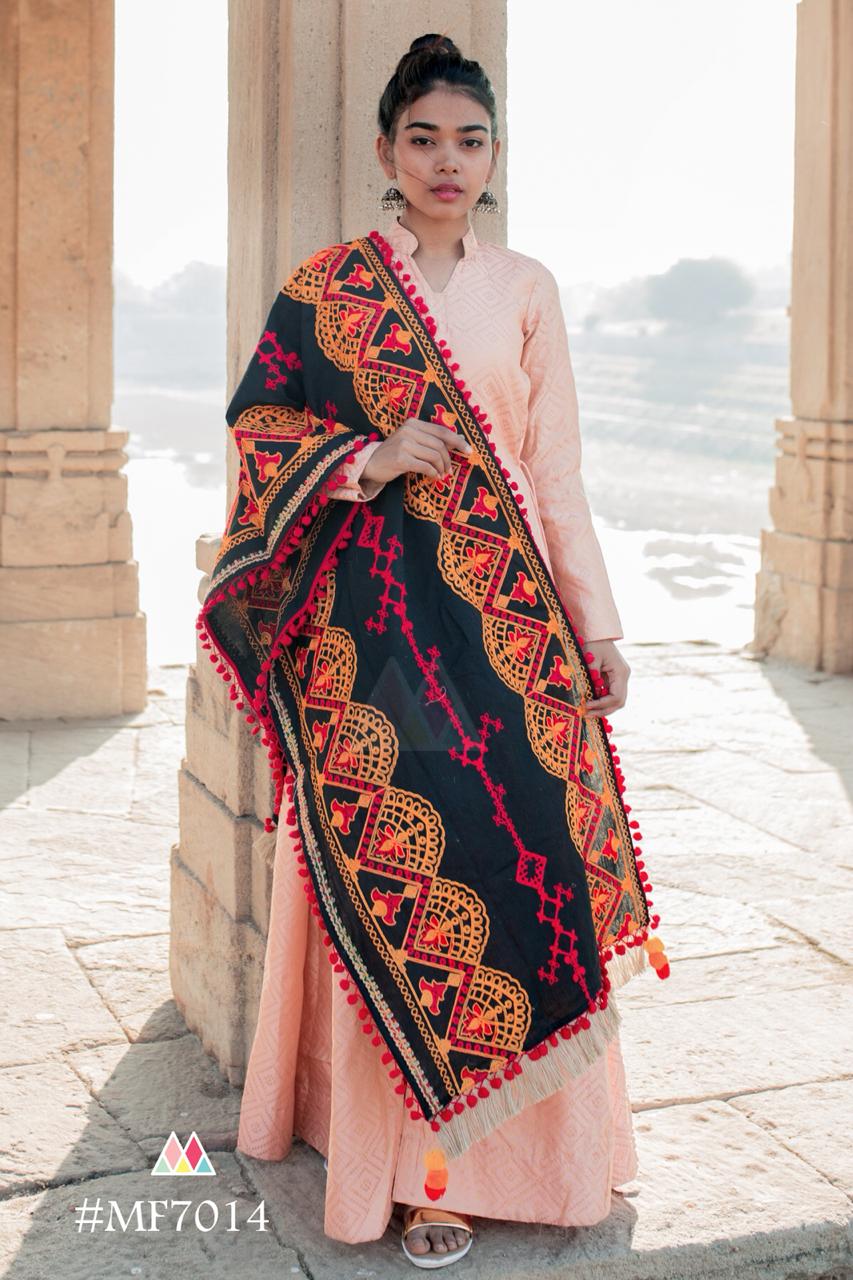 Albeli By Mesmora 7001 To 7014 Series Beautiful Stylish Fancy Designer Party Wear & Ethnic Wear & Ready To Wear Khadi Cotton Dupatta At Wholesale Price
