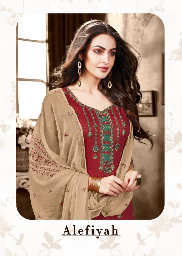 Alefiyah By Noorie Art  2001 To 2007 Series Beautiful Suits Stylish Colorful Fancy Casual Wear & Ethnic Wear Pure Jam Satin Dresses At Wholesale Price
