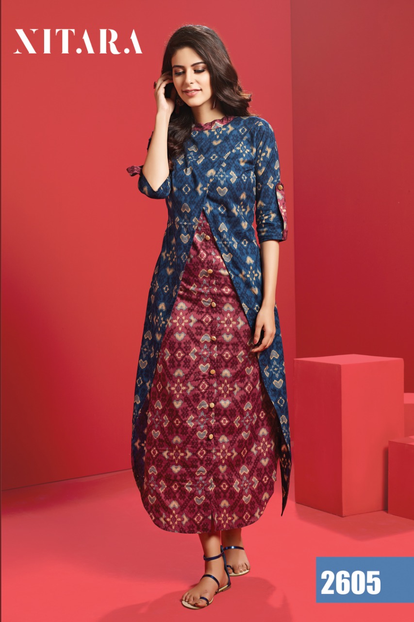 Alekya By Nitara 2601 To 2607 Series Beautiful Colorful Stylish Fancy Casual Wear & Ethnic Wear & Ready To Wear Pure Cotton Kurtis At Wholesale Price
