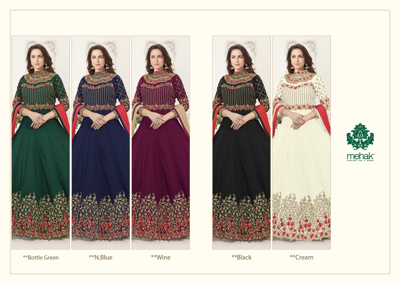 Alesha Colours By Mehak Designer Festive Collection Anarkali Suits Beautiful Stylish Fancy Colorful Party Wear & Occasional Wear Georgette Dresses At Wholesale Price