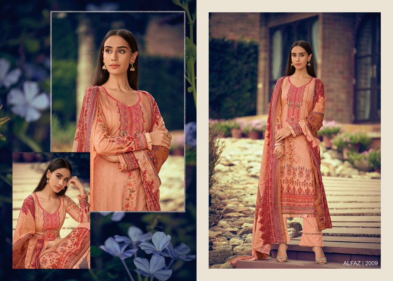 Alfaz By House Of Lawn 2001 To 2010 Series Beautiful Stylish Fancy Colorful Casual Wear & Ethnic Wear Superior Glace Cotton Digital Print With Embroidery Dresses At Wholesale Price