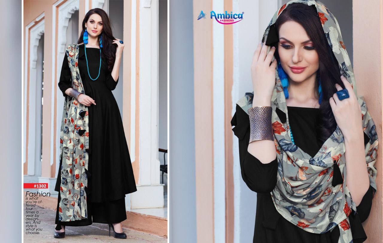 Alina Vol-2 By Ambica Fashon 1301 To 1310 Series Designer Beautiful Stylish Fancy Colorful Casual Wear & Ethnic Wear & Ready To Wear Rayon Kurtis With Bottom At Wholesale Price