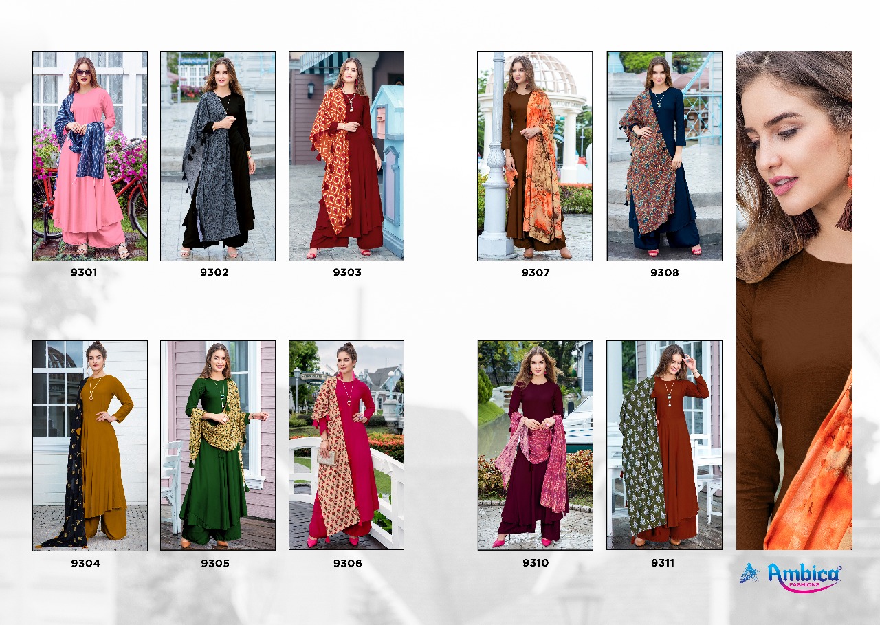 Alina By Ambica Fashon 9301 To 9310 Series Designer Beautiful Stylish Fancy Colorful Casual Wear & Ethnic Wear & Ready To Wear Rayon Kurtis At Wholesale Price
