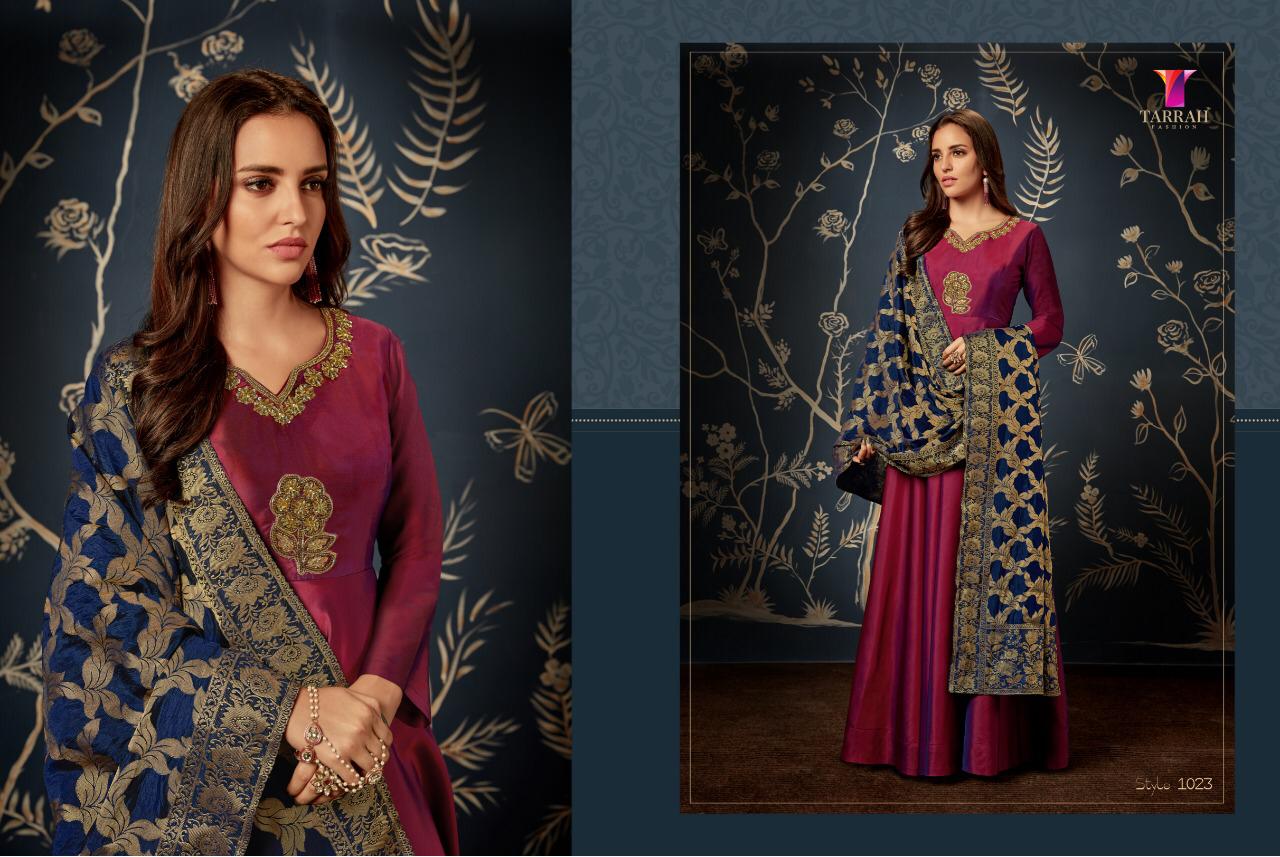 Alinaa Vol-3 By Tarrah Fashion 1017 To 1024 Series Designer Bridal Wear Collection Beautiful Stylish Fancy Colorful Party Wear & Occasional Wear Tapeta Silk Dresses/ Gowns At Wholesale Price