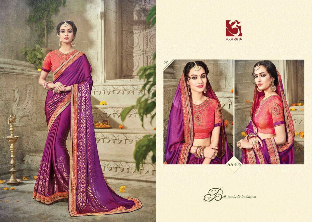 Aloukik Mix Collection By Aloukik Indian Traditional Wear Collection Beautiful Stylish Fancy Colorful Party Wear & Occasional Wear Fancy Embroidery Sarees At Wholesale Price