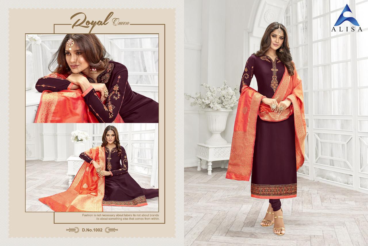 Amira By Alisa 1001 To 1006 Series Indian Traditional Wear Collection Beautiful Stylish Fancy Colorful Party Wear & Occasional Wear Satin Georgette At Wholesale Price