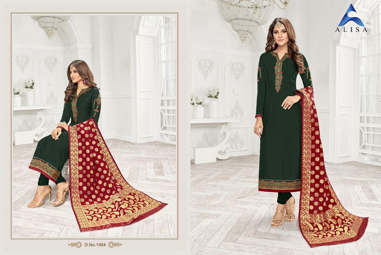 Amira By Alisa 1001 To 1006 Series Indian Traditional Wear Collection Beautiful Stylish Fancy Colorful Party Wear & Occasional Wear Satin Georgette At Wholesale Price