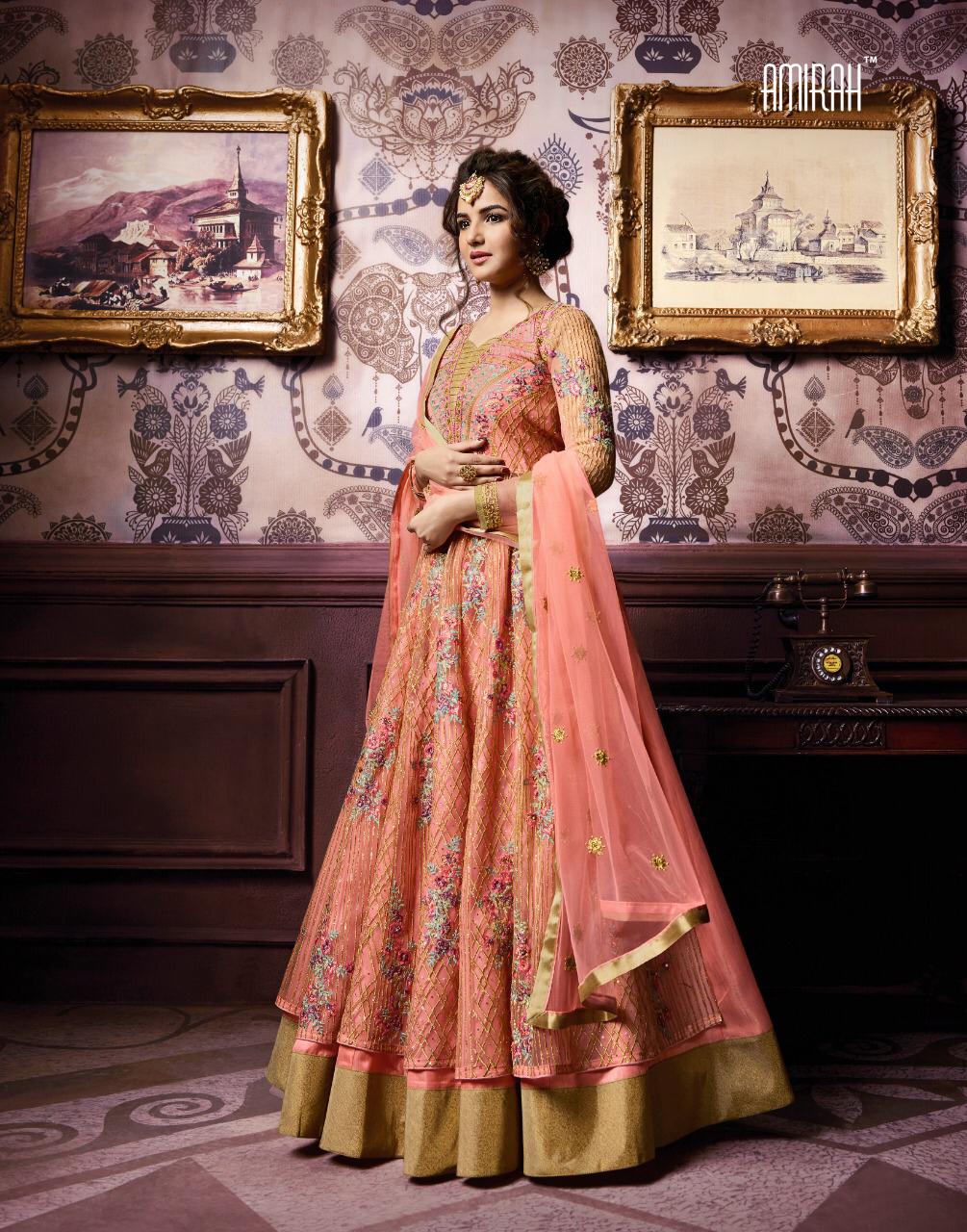 Amirah Vol-18 By Amirah 11021 To 11026 Series Designer Festive Suits Collection Beautiful Stylish Fancy Colorful Party Wear & Occasional Wear Faux Georgette Heavy Embroidered And Hand Work Daimond Dresses At Wholesale Price