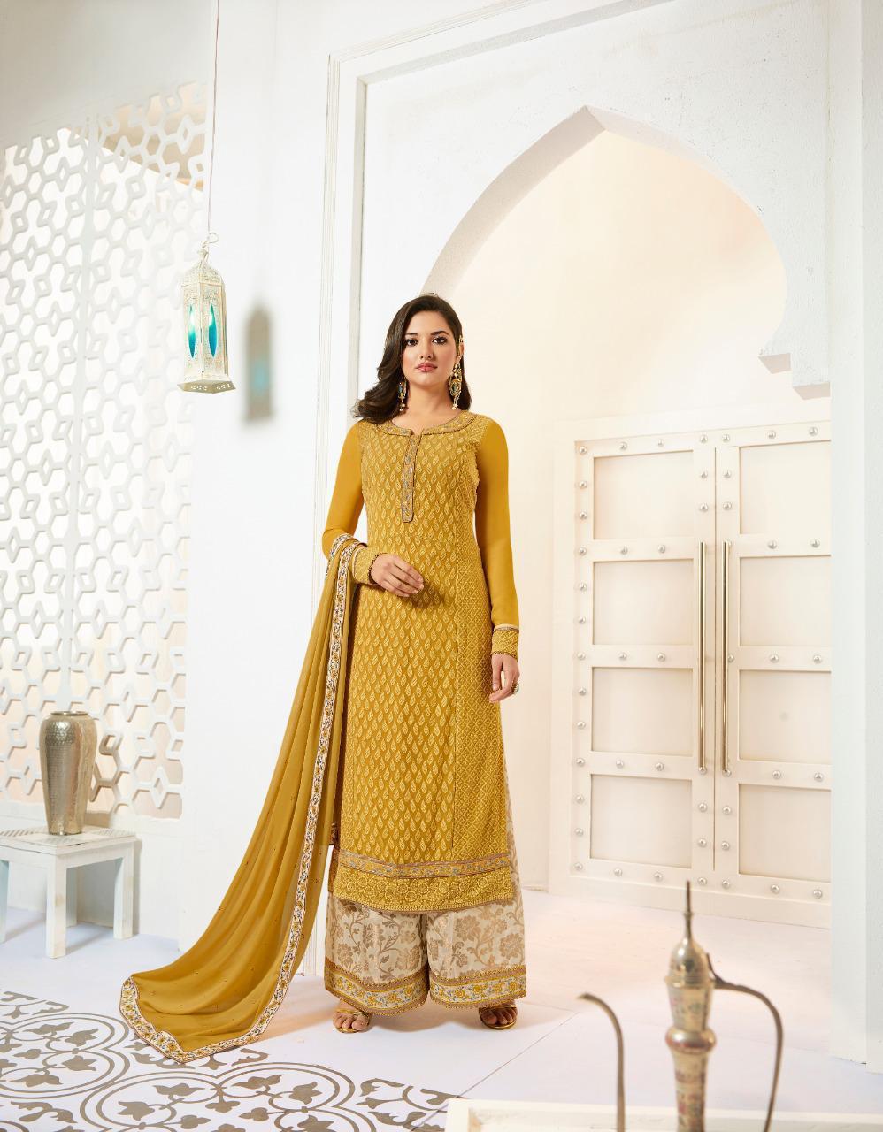 Amirah Vol-28 By Amirah 12061 To 12066 Series Sharara Suits Stylish Beautiful Colourful Printed & Embroidered Party Wear & Occasional Wear Faux Georgette With Embroidery Dresses At Wholesale Price