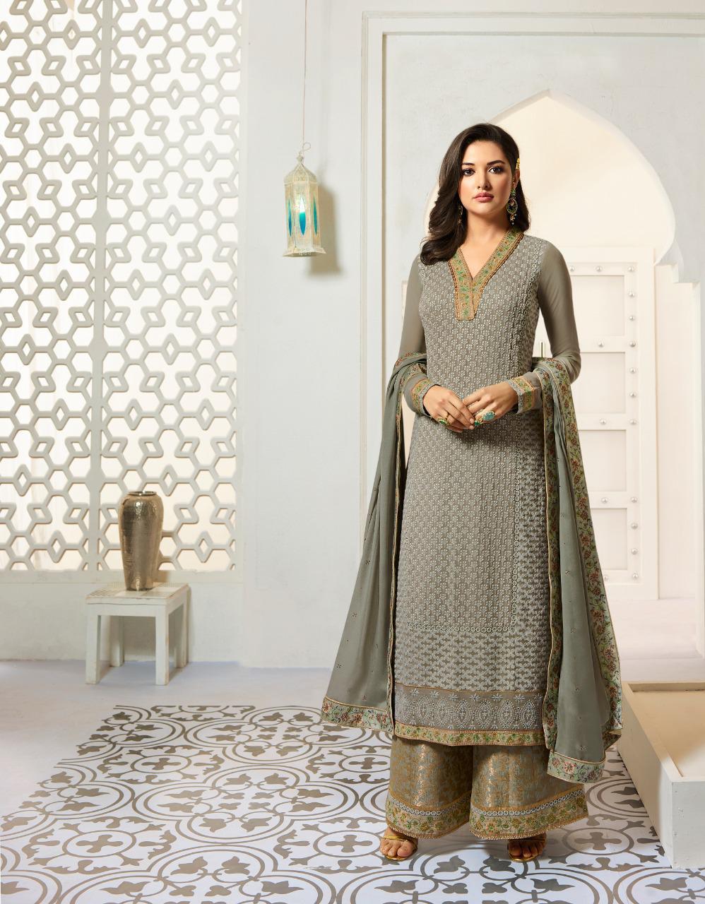 Amirah Vol-28 By Amirah 12061 To 12066 Series Sharara Suits Stylish Beautiful Colourful Printed & Embroidered Party Wear & Occasional Wear Faux Georgette With Embroidery Dresses At Wholesale Price