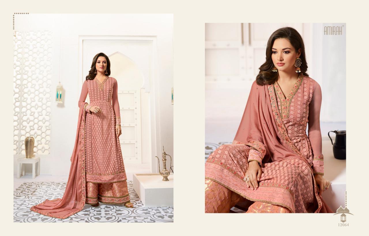 Amirah Vol-28 By Amirah 12061 To 12066 Series Sharara Suits Stylish Beautiful Colourful Printed & Embroidered Party Wear & Occasional Wear Faux Georgette With Embroidery Dresses At Wholesale Price