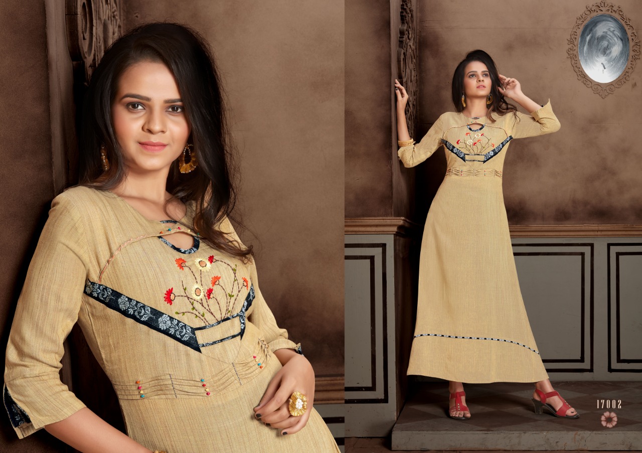 Amisa Chapter-2 By Kaamiri 17001 To 17007 Series Stylish Fancy Beautiful Colorful Casual Wear & Ethnic Wear Cotton Slub Print Kurtis At Wholesale Price
