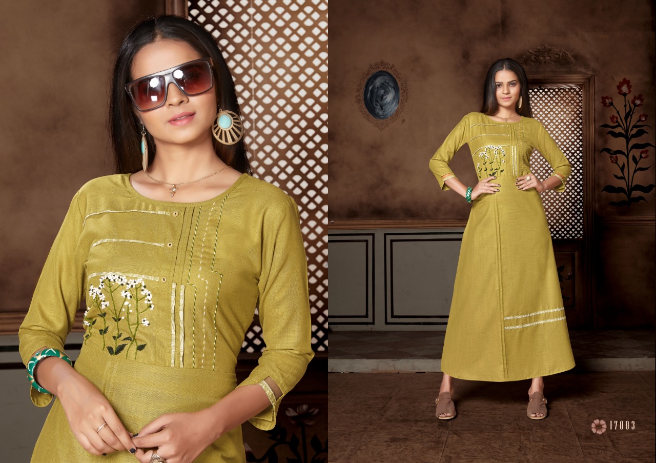 Amisa Chapter-2 By Kaamiri 17001 To 17007 Series Stylish Fancy Beautiful Colorful Casual Wear & Ethnic Wear Cotton Slub Print Kurtis At Wholesale Price