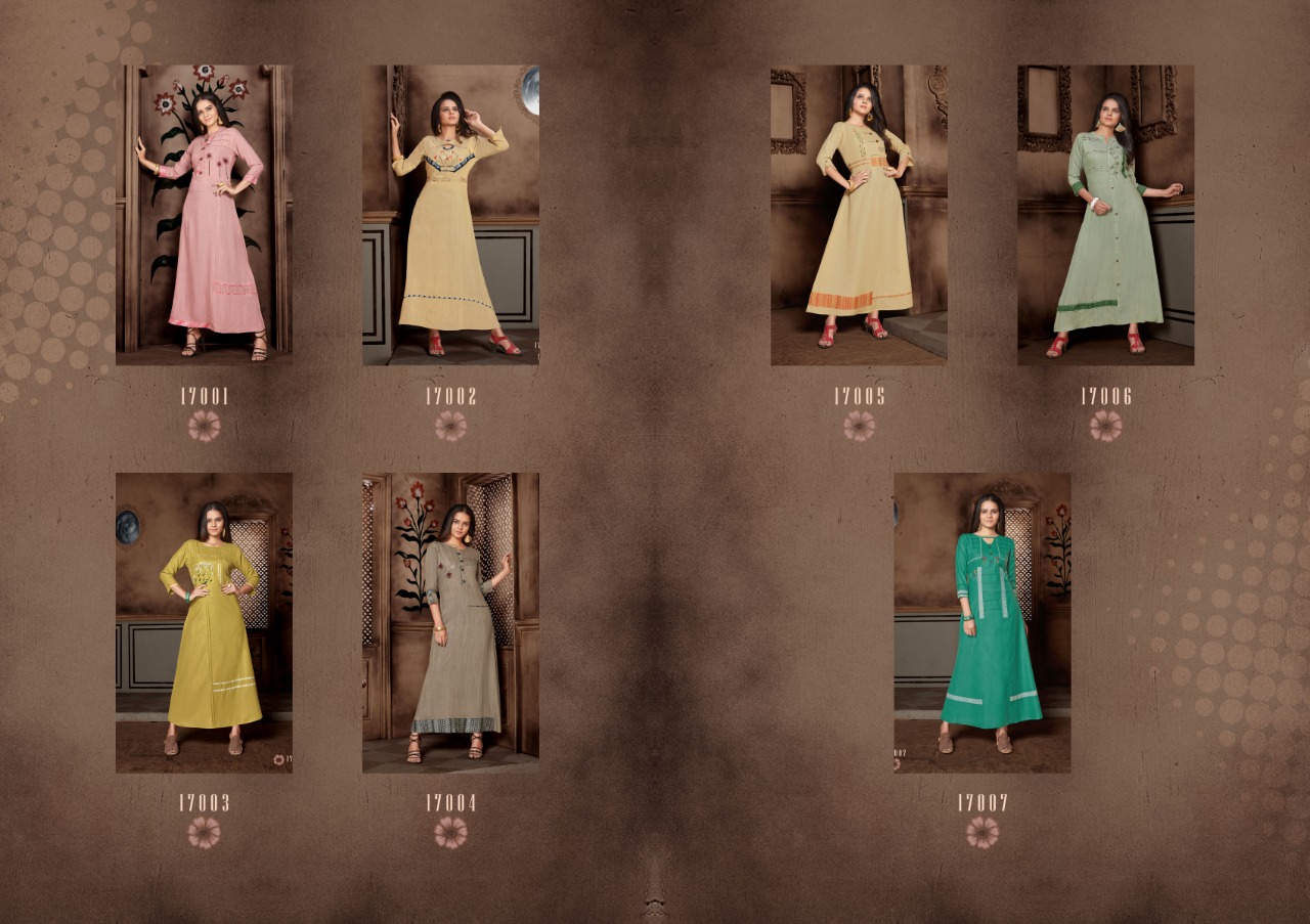Amisa Chapter-2 By Kaamiri 17001 To 17007 Series Stylish Fancy Beautiful Colorful Casual Wear & Ethnic Wear Cotton Slub Print Kurtis At Wholesale Price