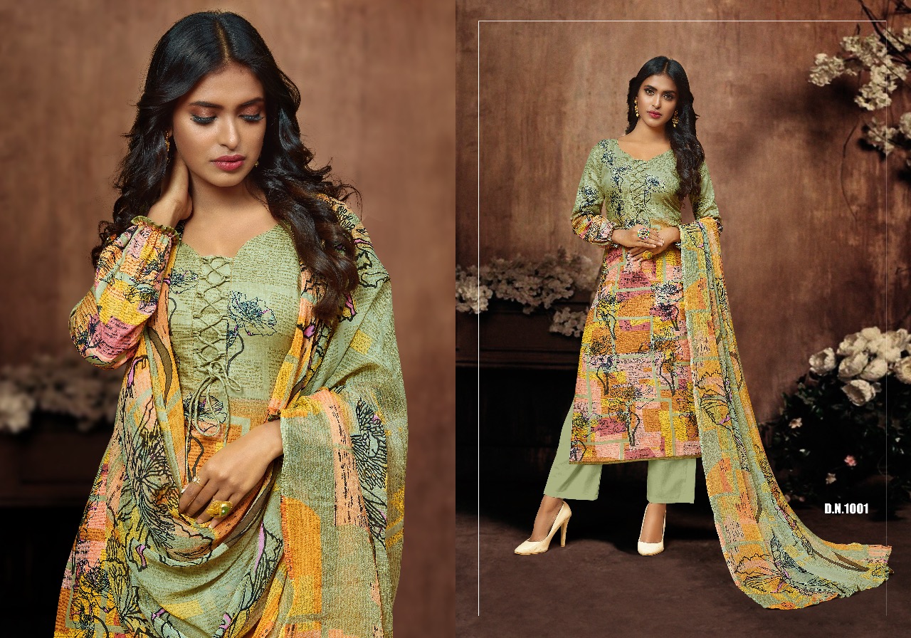 Amora By Shri Vijay 1001 To 1010 Series Indian Traditional Wear Collection Beautiful Stylish Fancy Colorful Party Wear & Occasional Wear  Cambric Cotton Digital Printed Dress At Wholesale Price