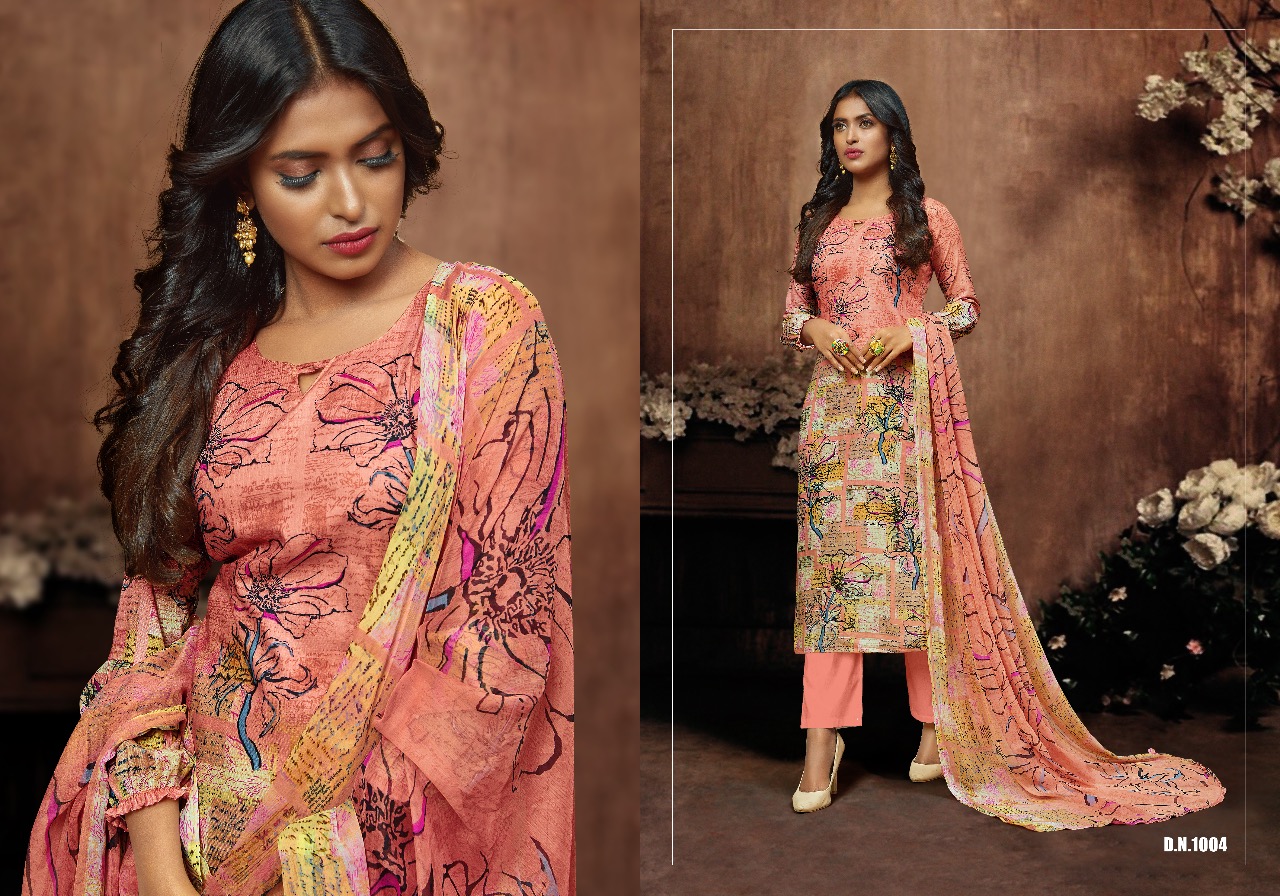 Amora By Shri Vijay 1001 To 1010 Series Indian Traditional Wear Collection Beautiful Stylish Fancy Colorful Party Wear & Occasional Wear  Cambric Cotton Digital Printed Dress At Wholesale Price